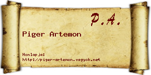 Piger Artemon névjegykártya